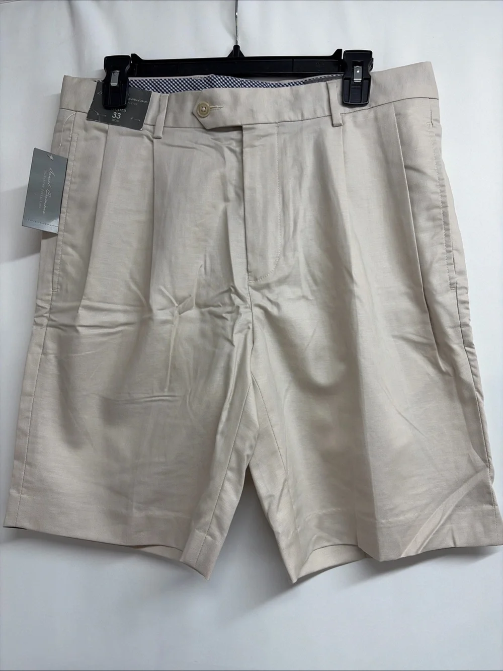 Daniel Cremieux Shorts Mens 33 Signature Linen Blend Dress Shorts Pleated $75